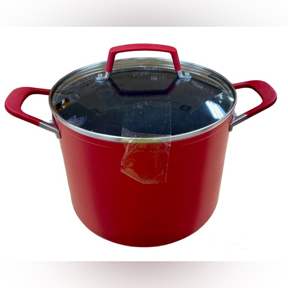 Ninja Foodi NeverStick Cookware New 6.5 Quart Crimson Stock Pot